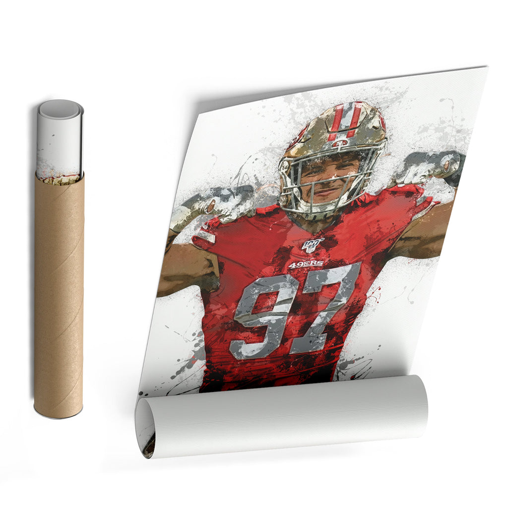 Nick Bosa Canvas Art – San Francisco 49ers Wall Decor