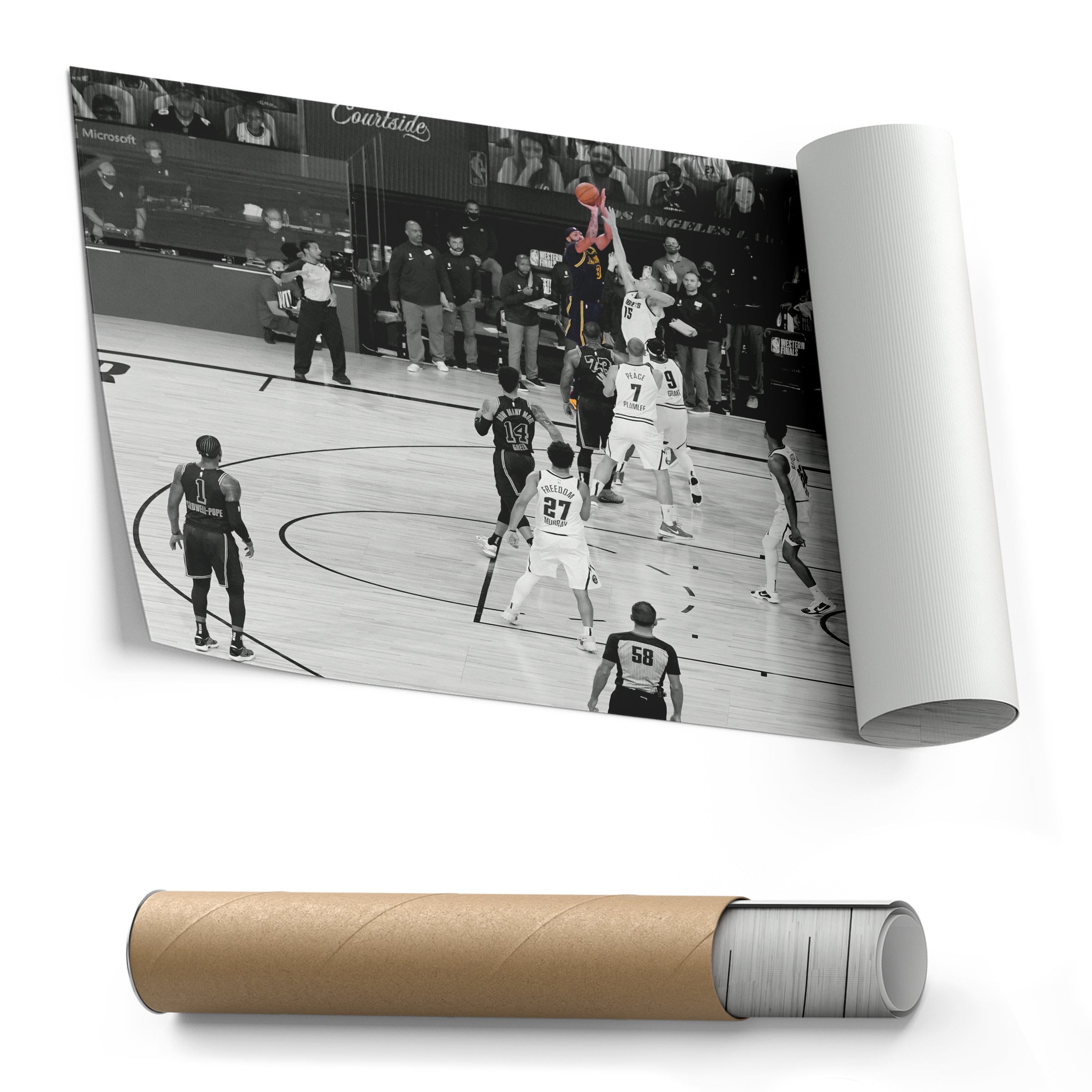 Anthony Davis Buzzer Beater Canvas Art - Lakers Wall Decor