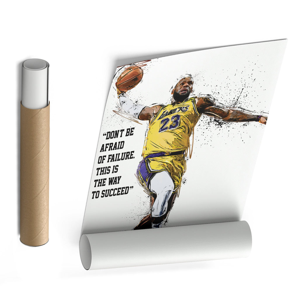 LeBron James Quote Canvas Art – Lakers Wall Decor