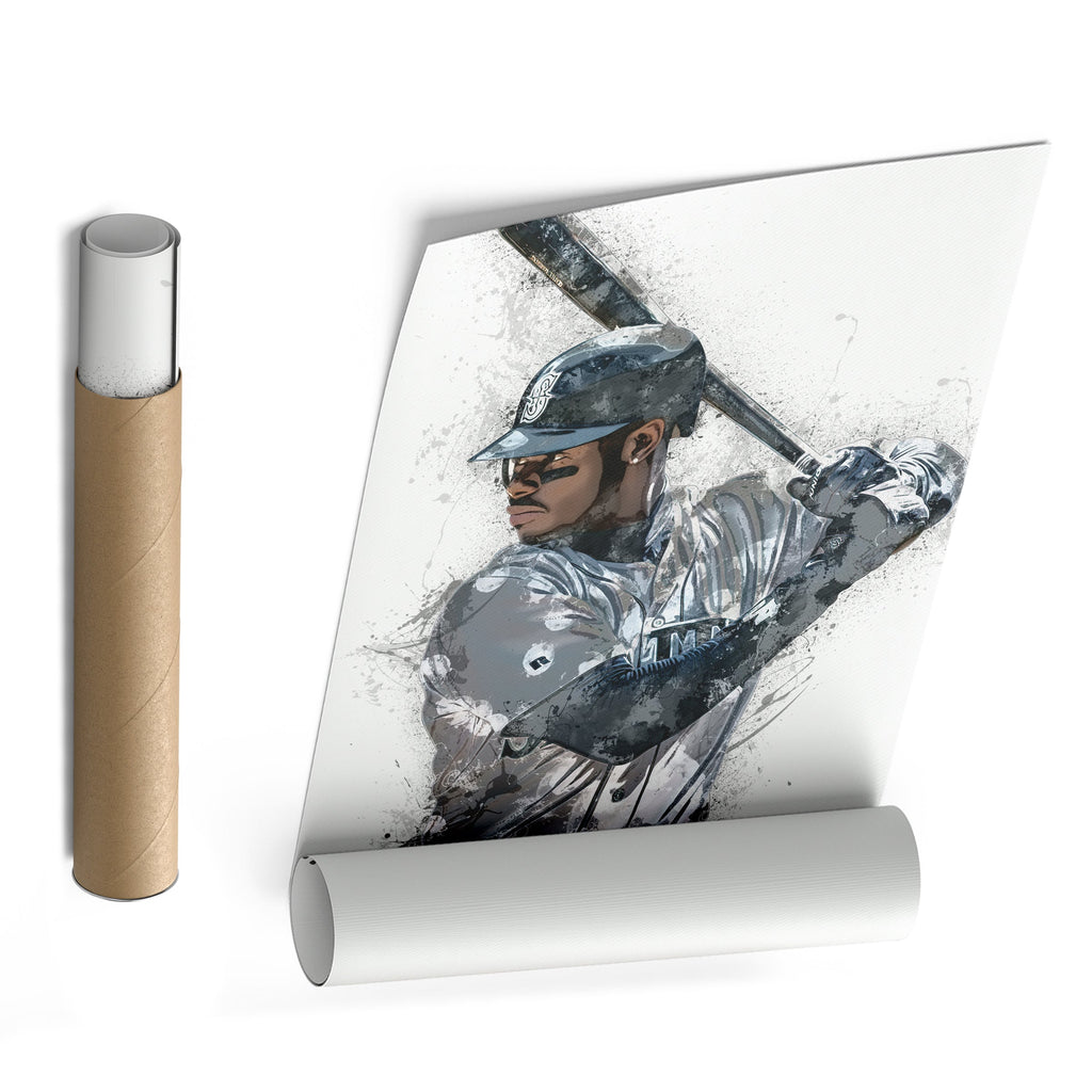 Ken Griffey Jr. Canvas Art – Seattle Mariners Wall Decor