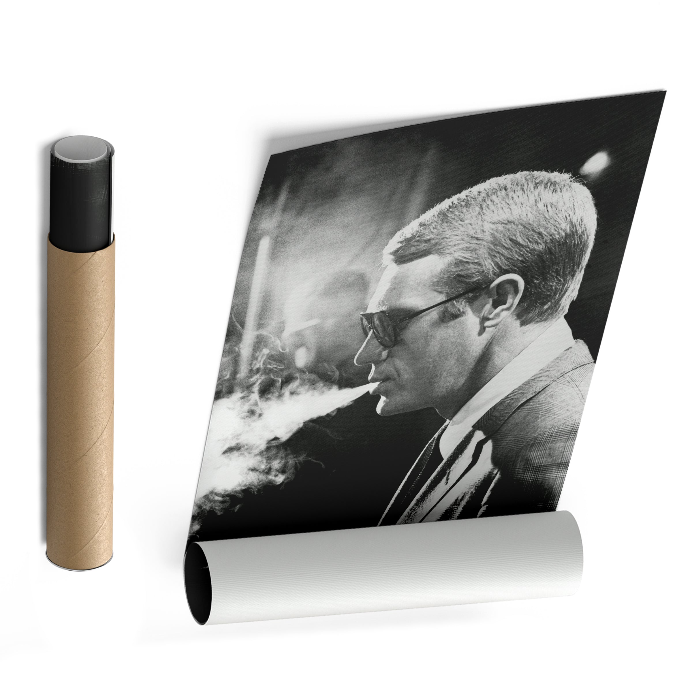 Steve McQueen Canvas Art – Classic Actor Wall Decor