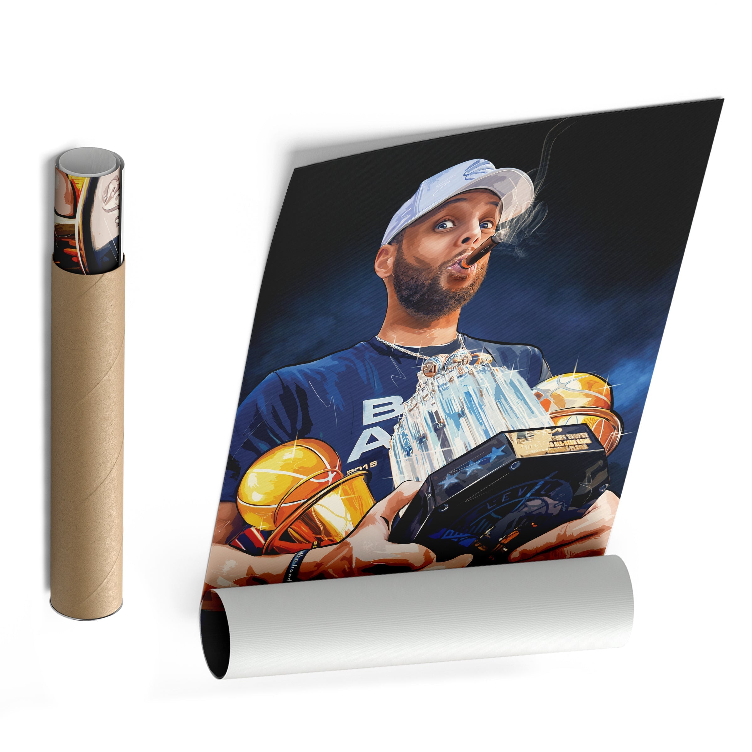 Stephen Curry Canvas – NBA Wall Art for Kids Decor