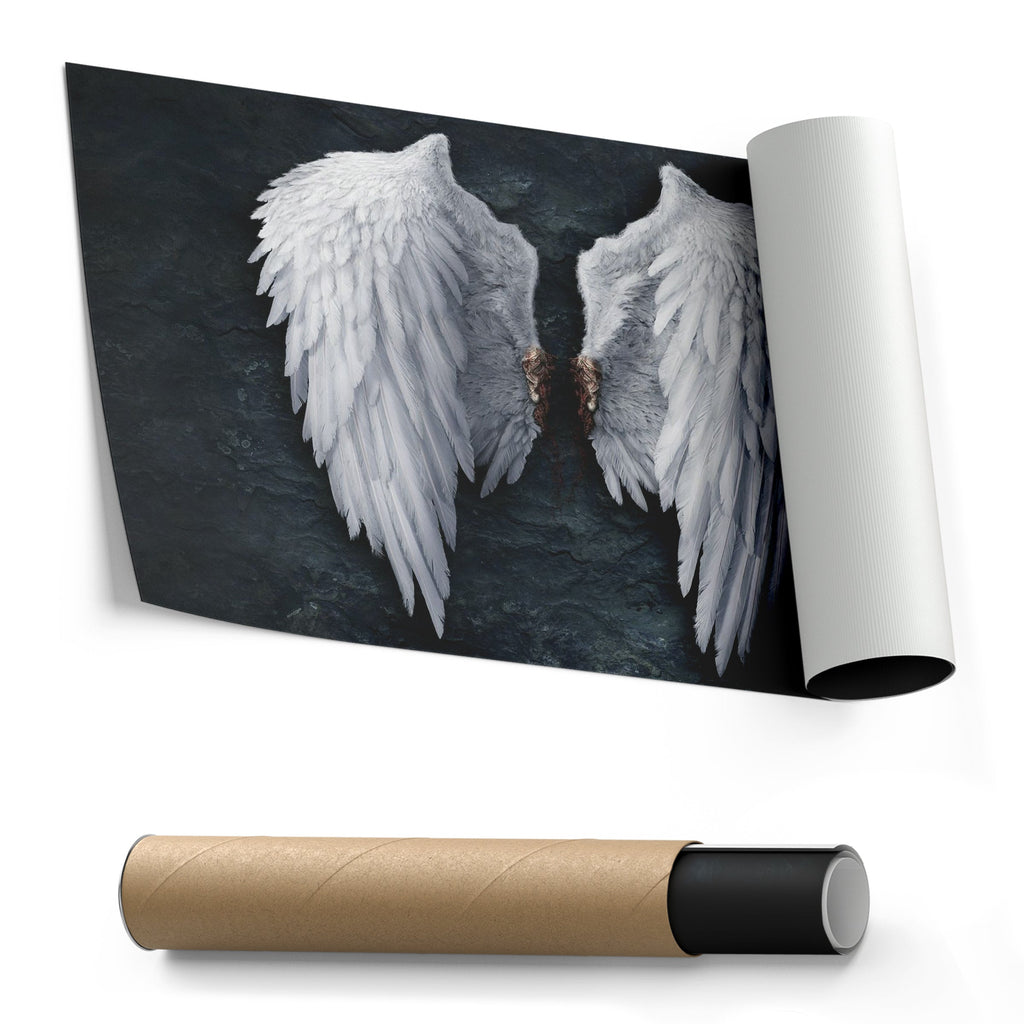 Banksy Angel Wings Canvas Wall Art Decor - Urban Street Art Poster