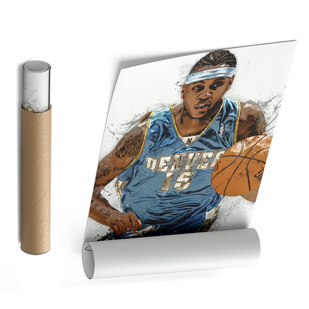 Carmelo Anthony Canvas Art – Denver Nuggets Wall Decor