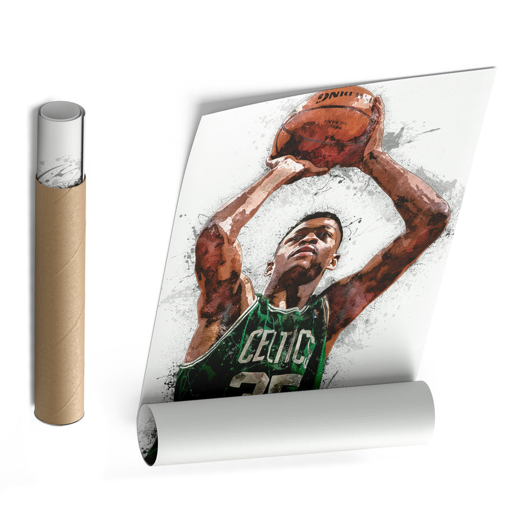 Reggie Lewis Canvas Art – Boston Celtics Wall Decor