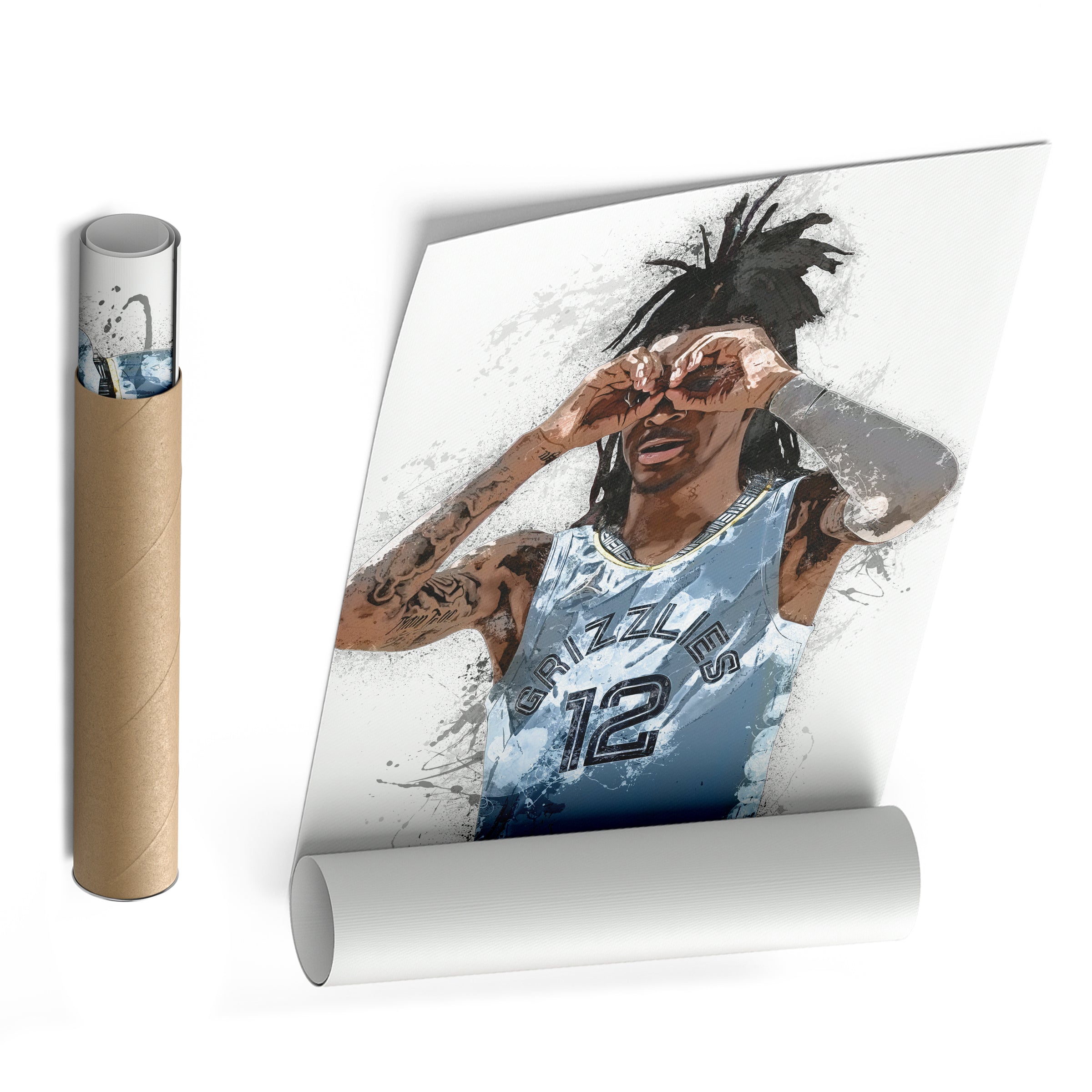 Ja Morant Canvas Art – Memphis Grizzlies Wall Decor