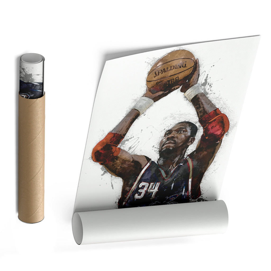 Hakeem Olajuwon Canvas Art – Houston Rockets Wall Decor