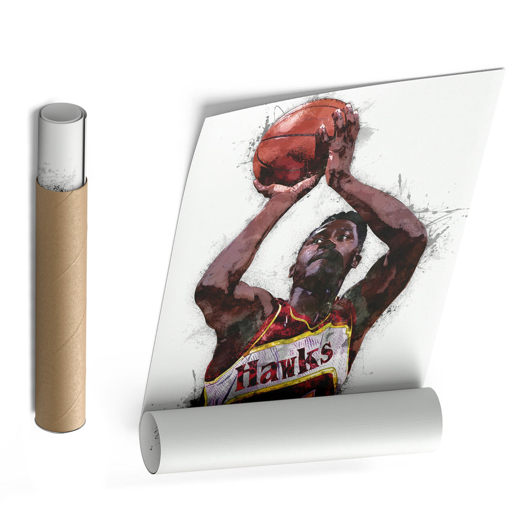 Dominique Wilkins Canvas Art – Atlanta Hawks Wall Decor