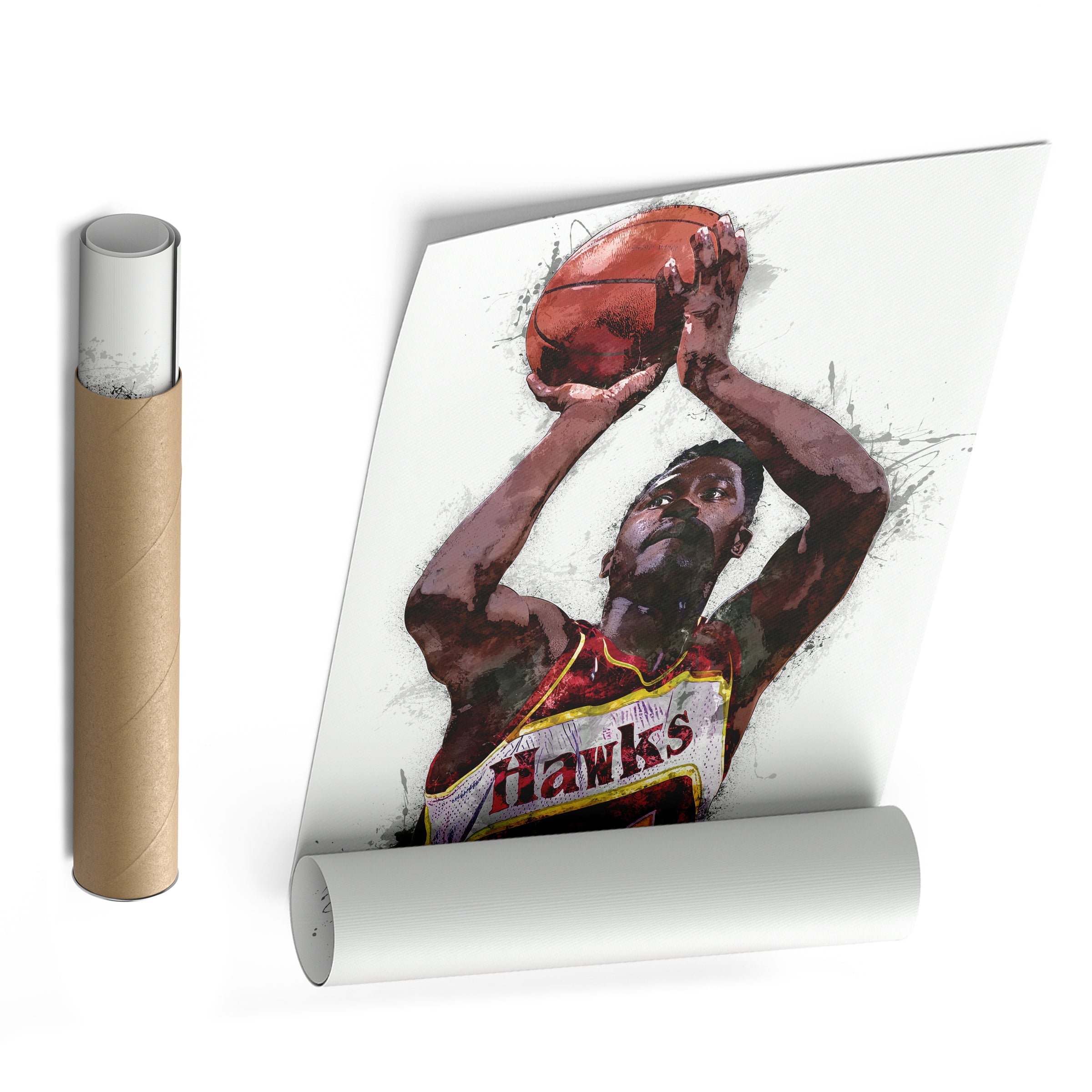 Dominique Wilkins Canvas Art – Atlanta Hawks Wall Decor