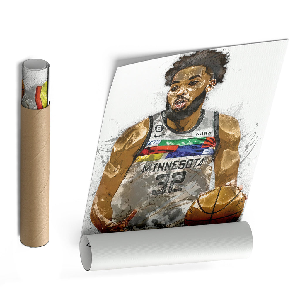 Karl-Anthony Towns Canvas Art – Minnesota Timberwolves Wall Decor