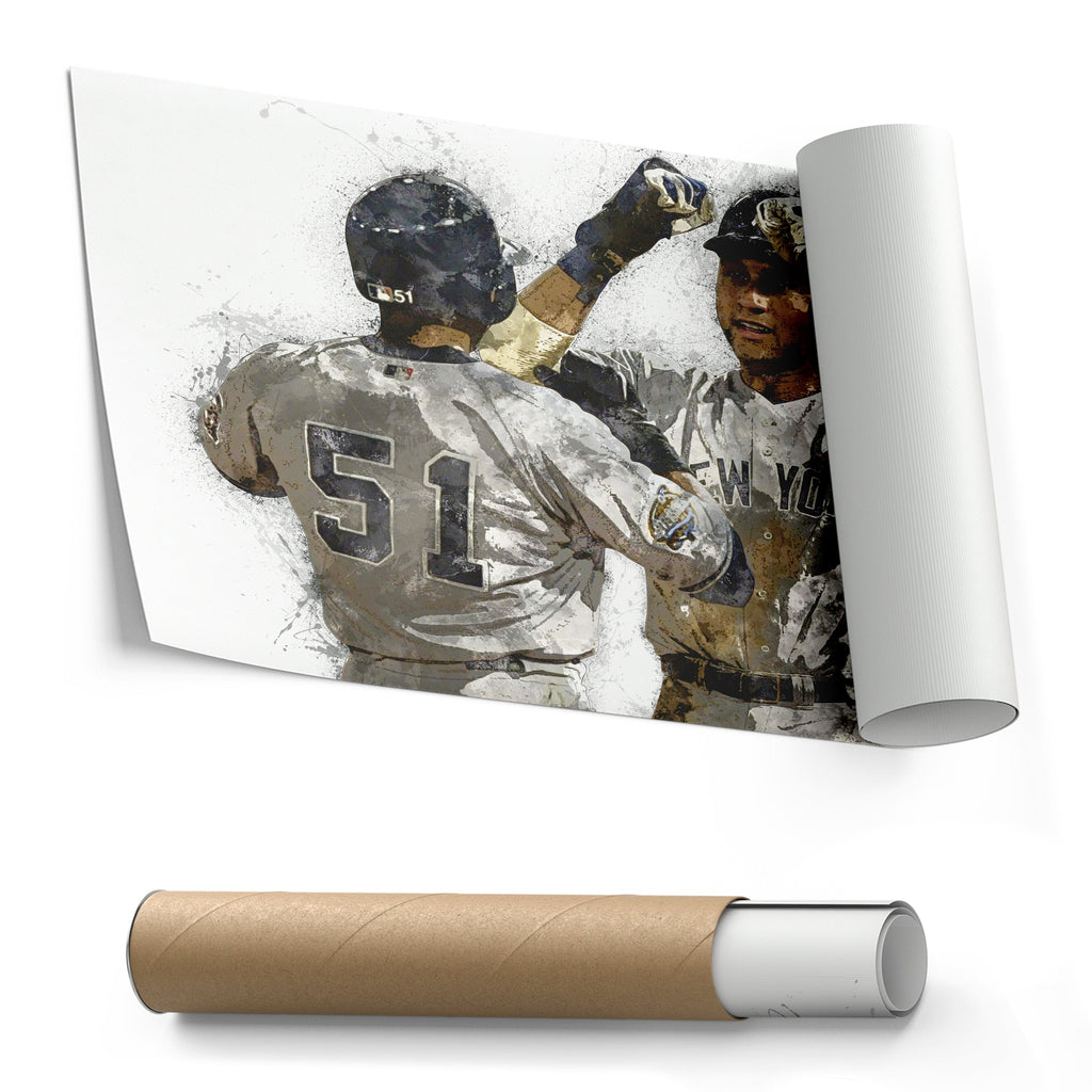 Derek Jeter & Bernie Williams Canvas Art – New York Yankees Wall Decor