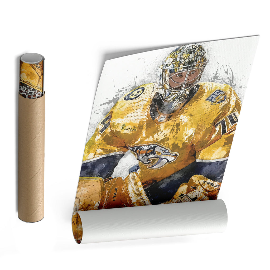 Juuse Saros Canvas Art – Nashville Predators Wall Decor