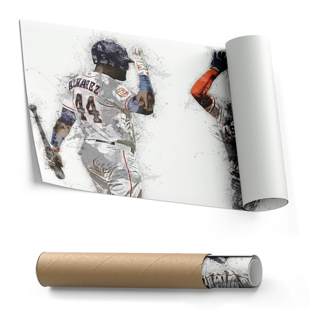 Yordan Alvarez & Jose Altuve Canvas Art – Houston Astros Wall Decor