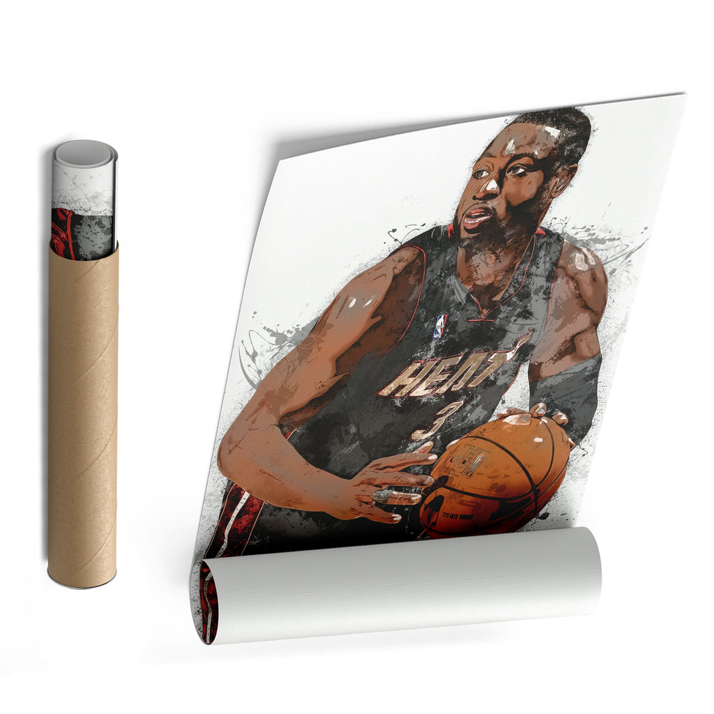 Dwyane Wade Canvas Art – Miami Heat Wall Decor