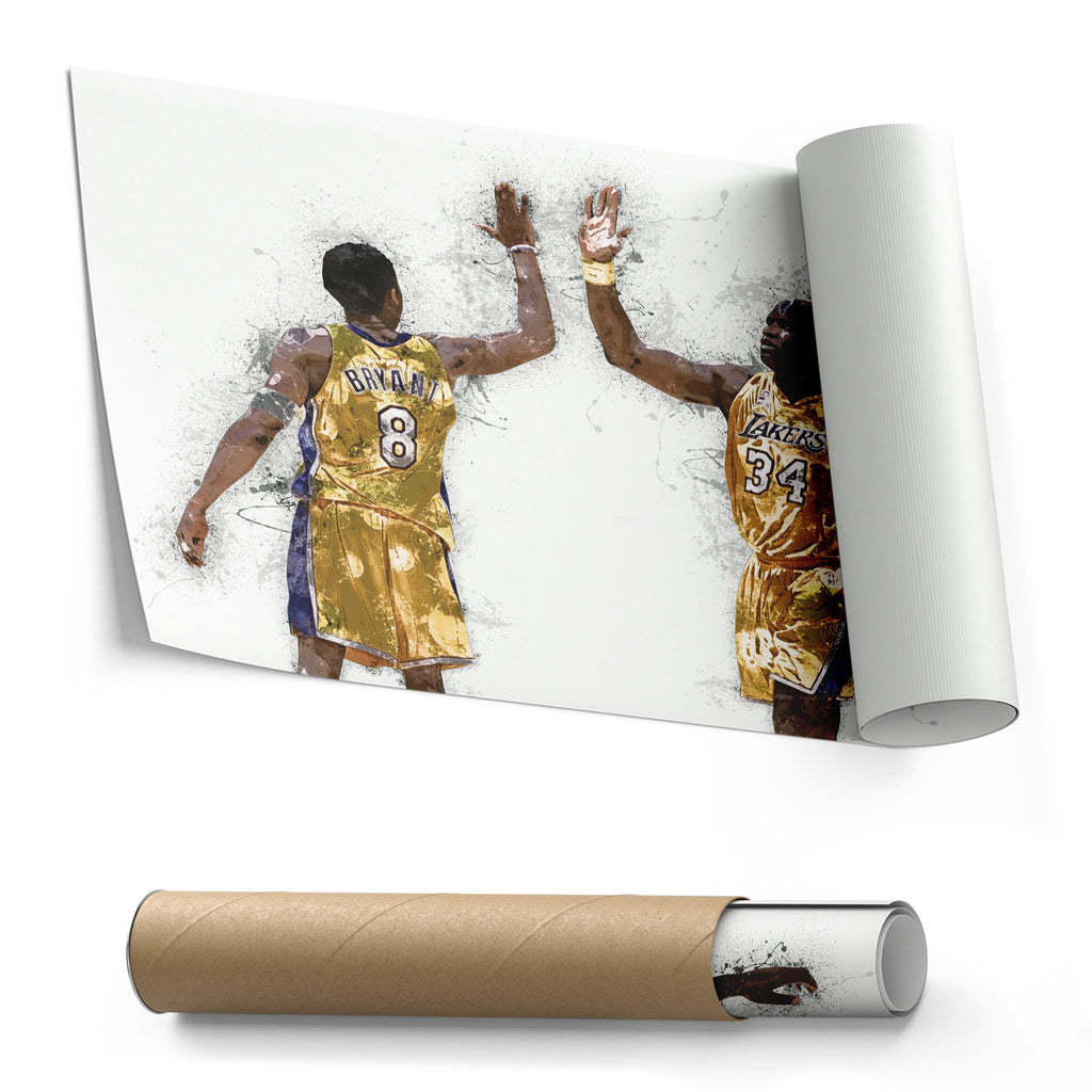 Kobe Bryant & Shaquille O'Neal Canvas Art – Los Angeles Lakers Wall Decor