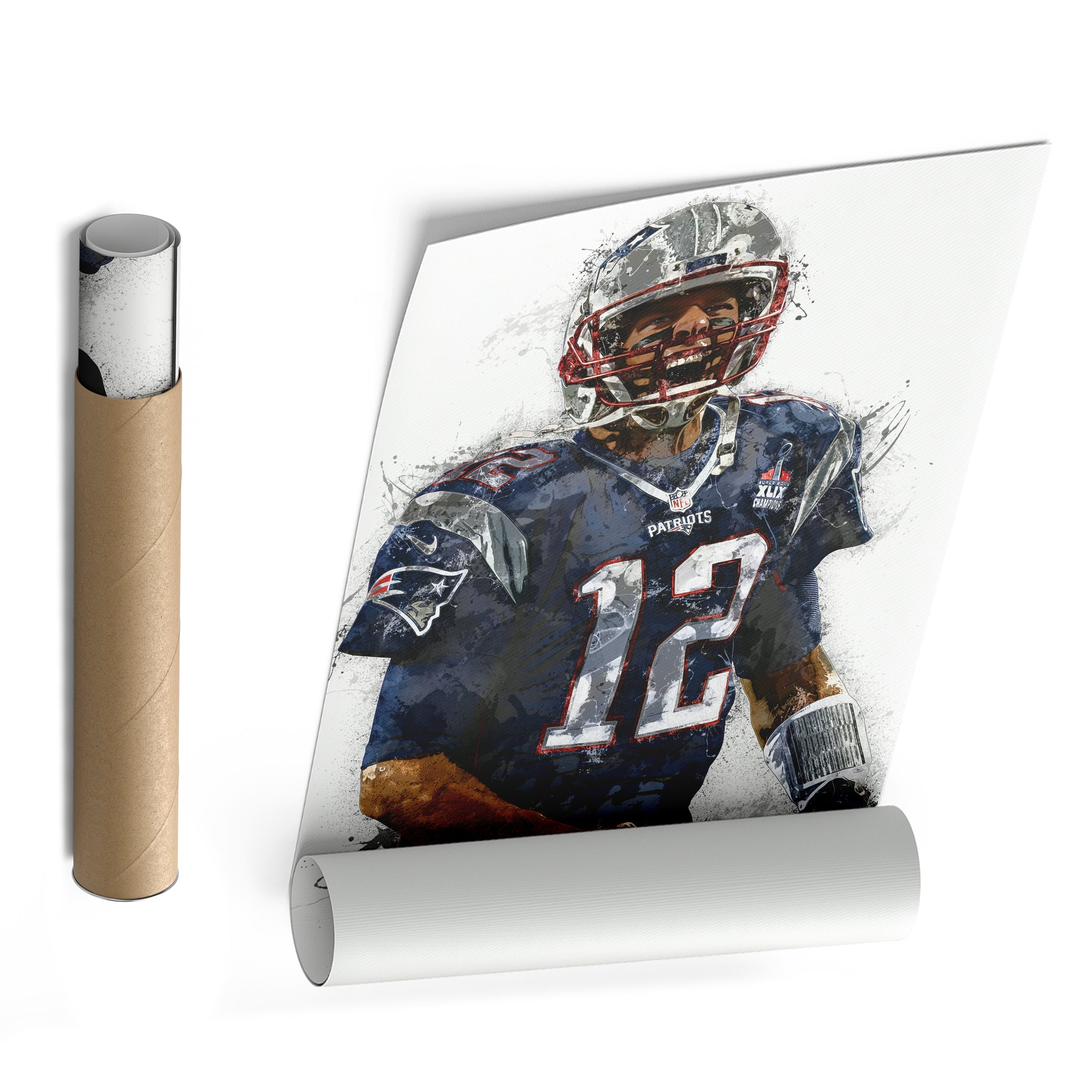 Tom Brady Canvas Art – New England Patriots Wall Decor