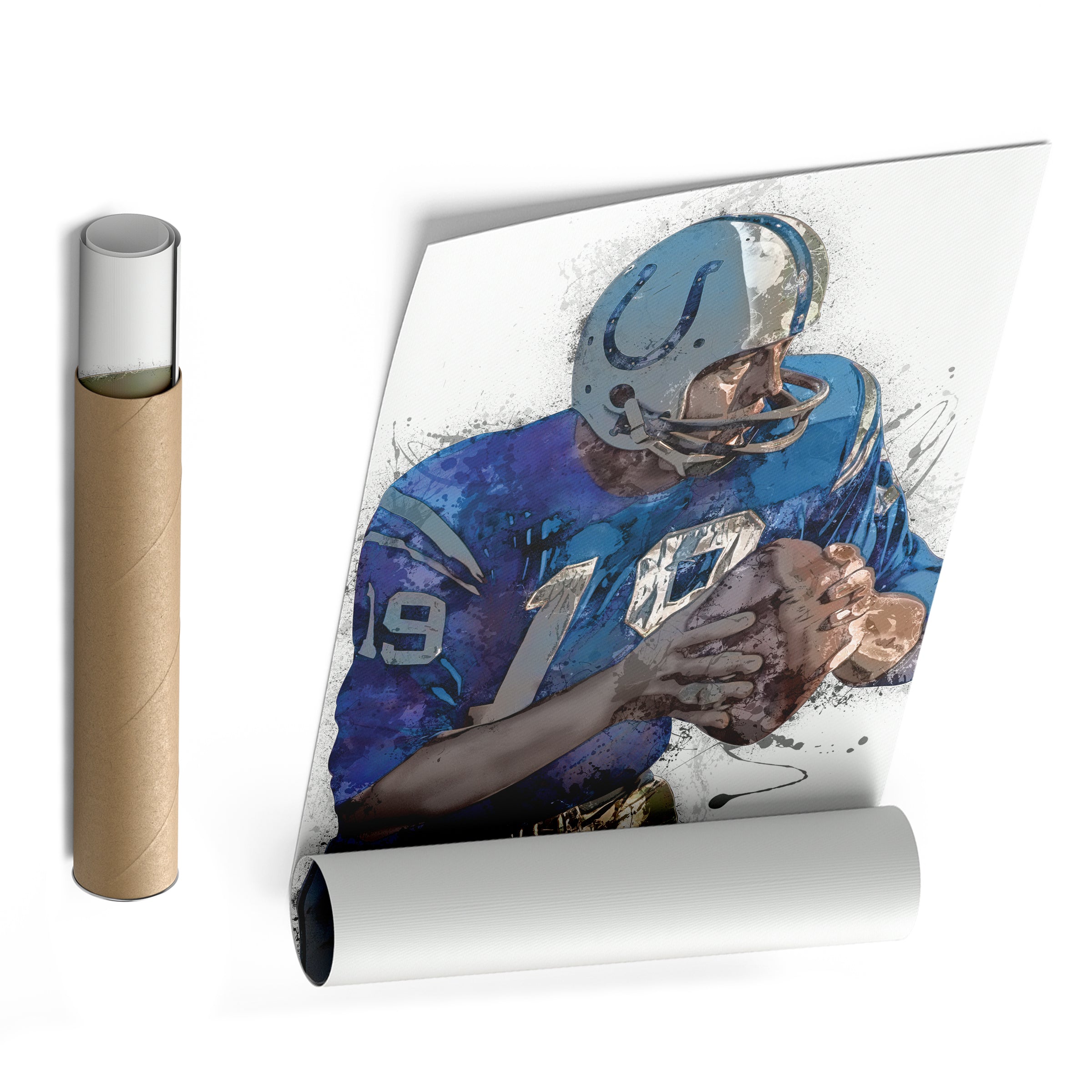 Johnny Unitas Canvas Art – Baltimore Colts Wall Decor