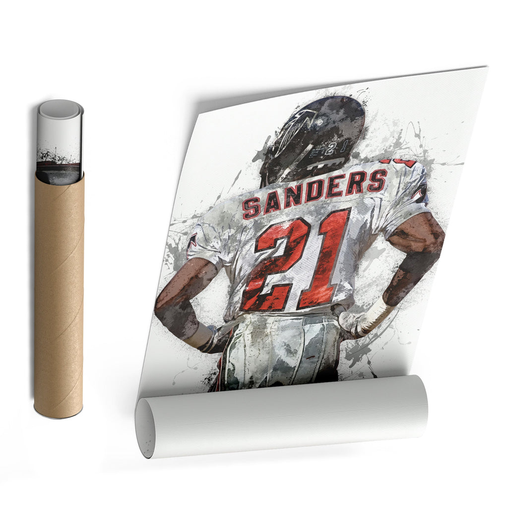 Deion Sanders Canvas Art – Atlanta Falcons Wall Decor