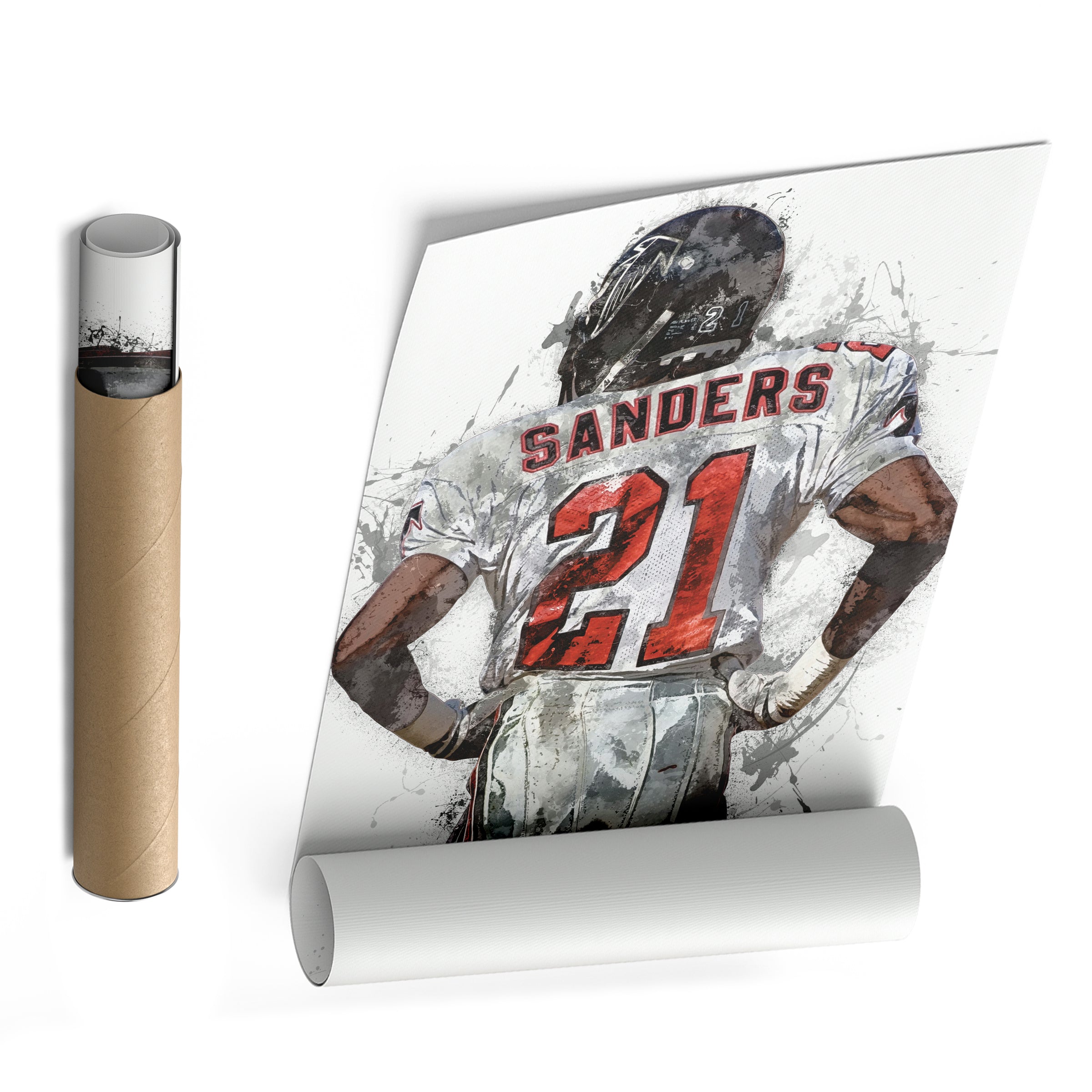 Deion Sanders Canvas Art – Atlanta Falcons Wall Decor