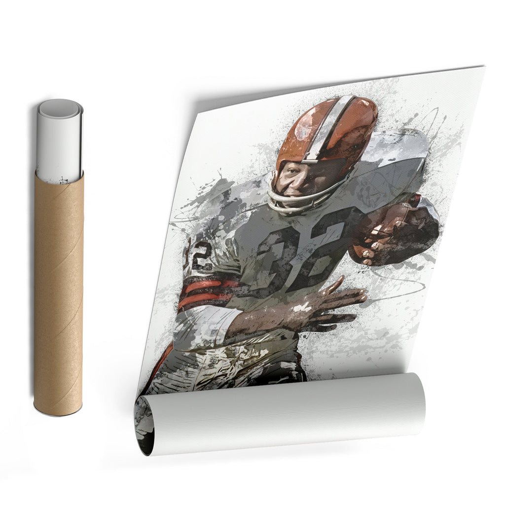 Jim Brown Canvas Art – Cleveland Browns Wall Decor