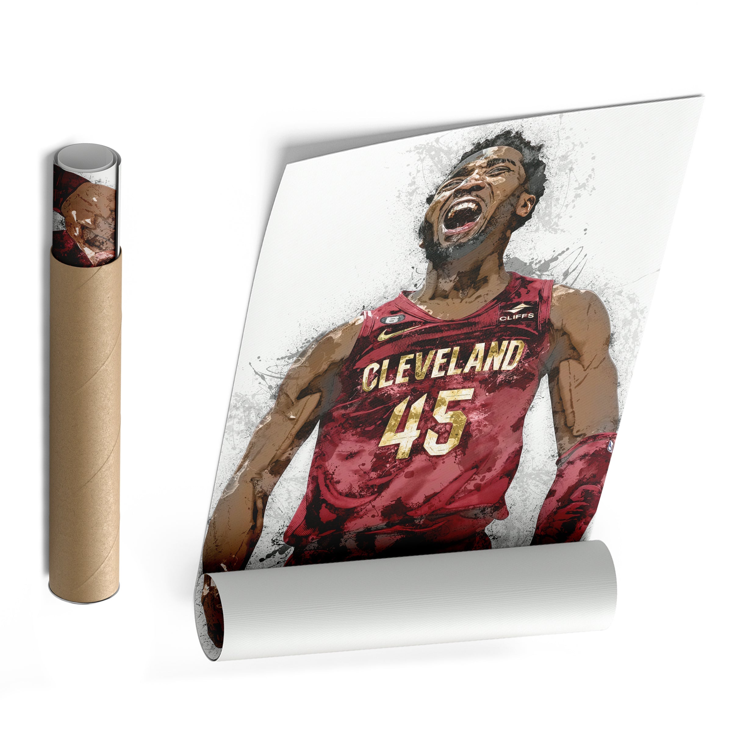 Donovan Mitchell Canvas Art – Cleveland Cavaliers Wall Decor