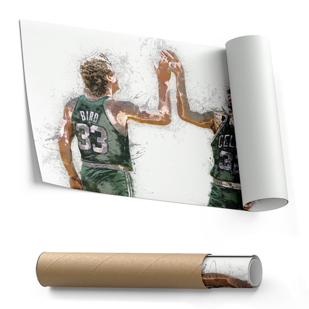 Larry Bird & Kevin McHale Canvas Art – Boston Celtics Wall Decor