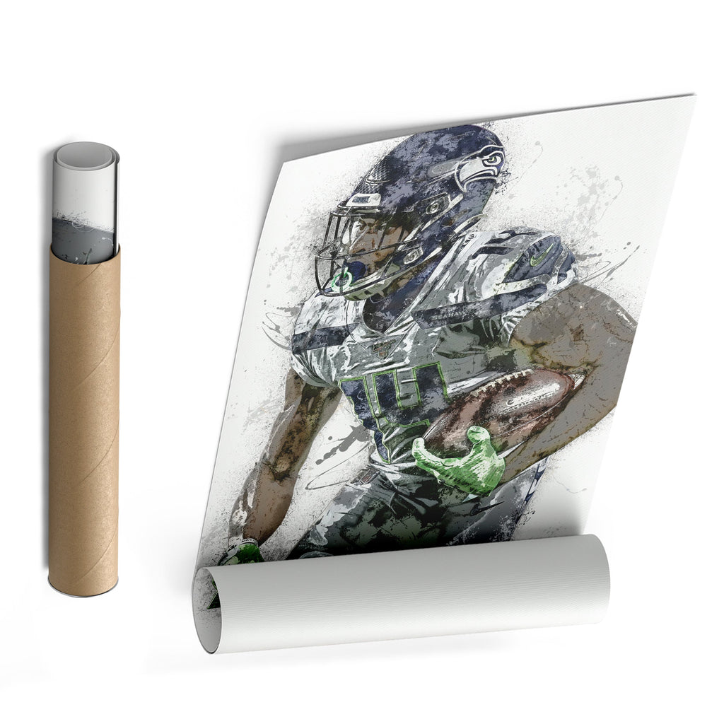 DK Metcalf Canvas Art – Seattle Seahawks Wall Decor