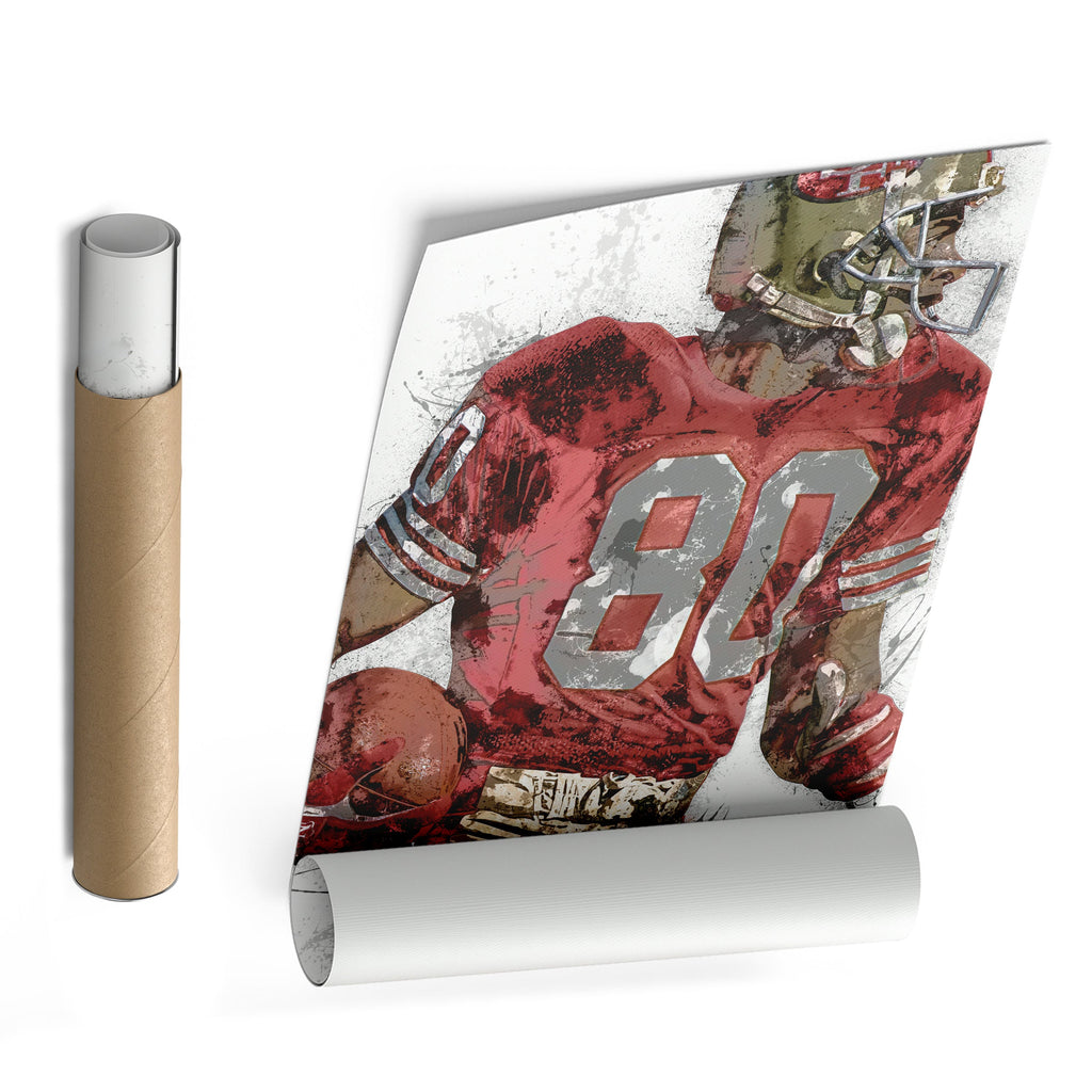 Jerry Rice Canvas Art – San Francisco 49ers Wall Decor