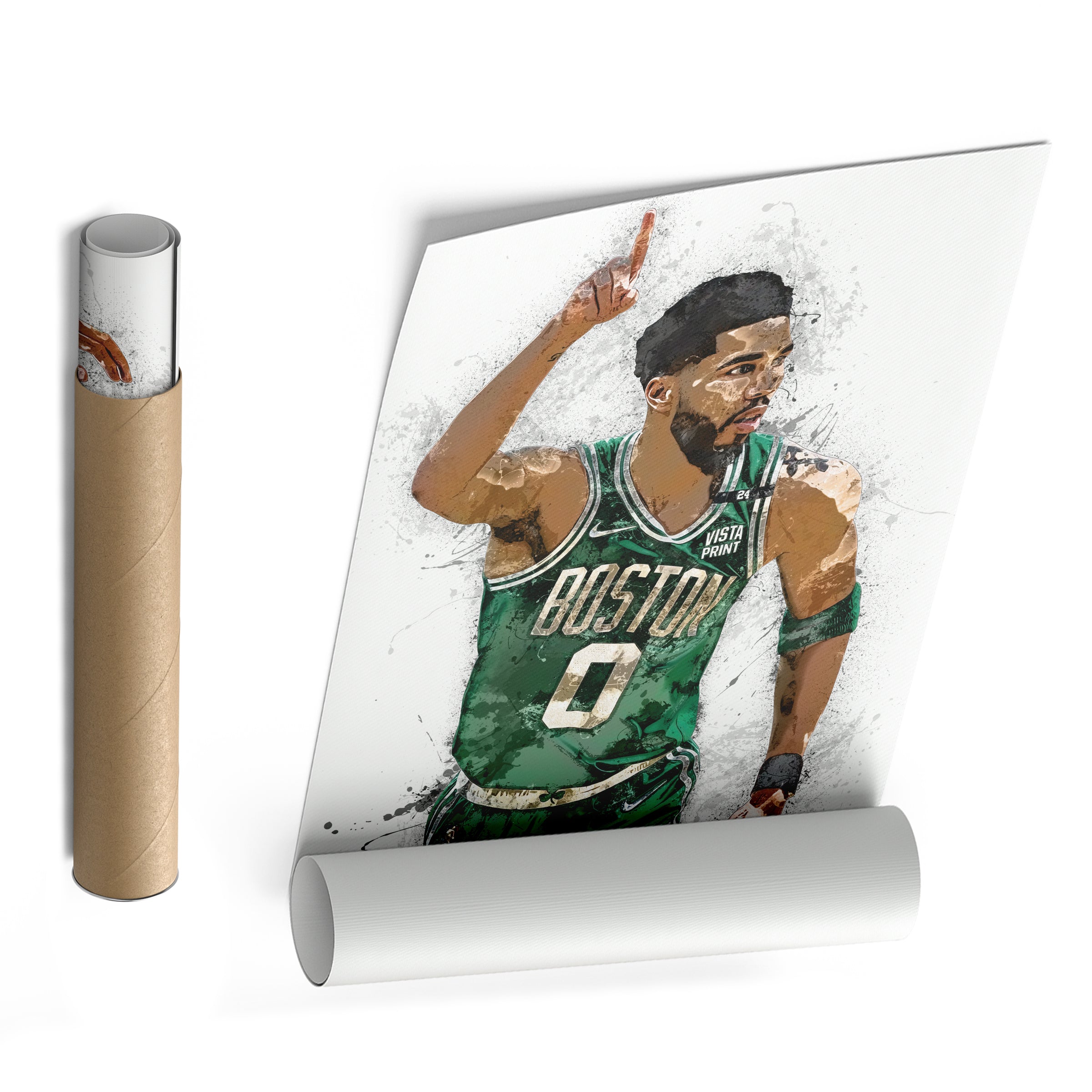 Jayson Tatum Canvas Art – Boston Celtics Superstar Wall Decor