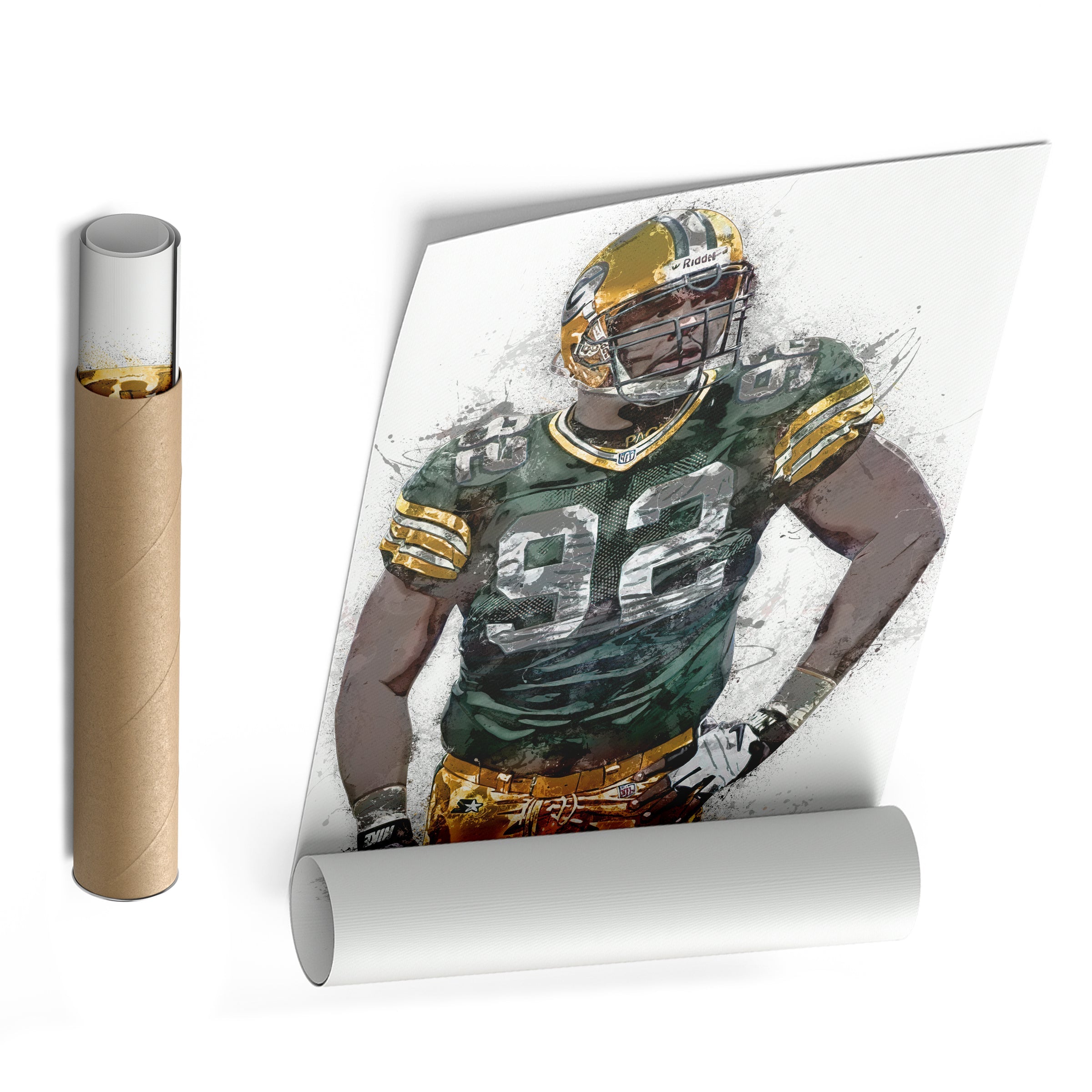 Reggie White Canvas Art – Green Bay Packers Wall Decor