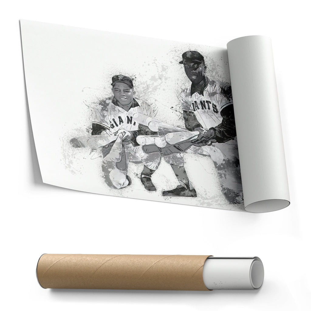 Willie Mays & Willie McCovey Canvas Art – San Francisco Giants Wall Decor