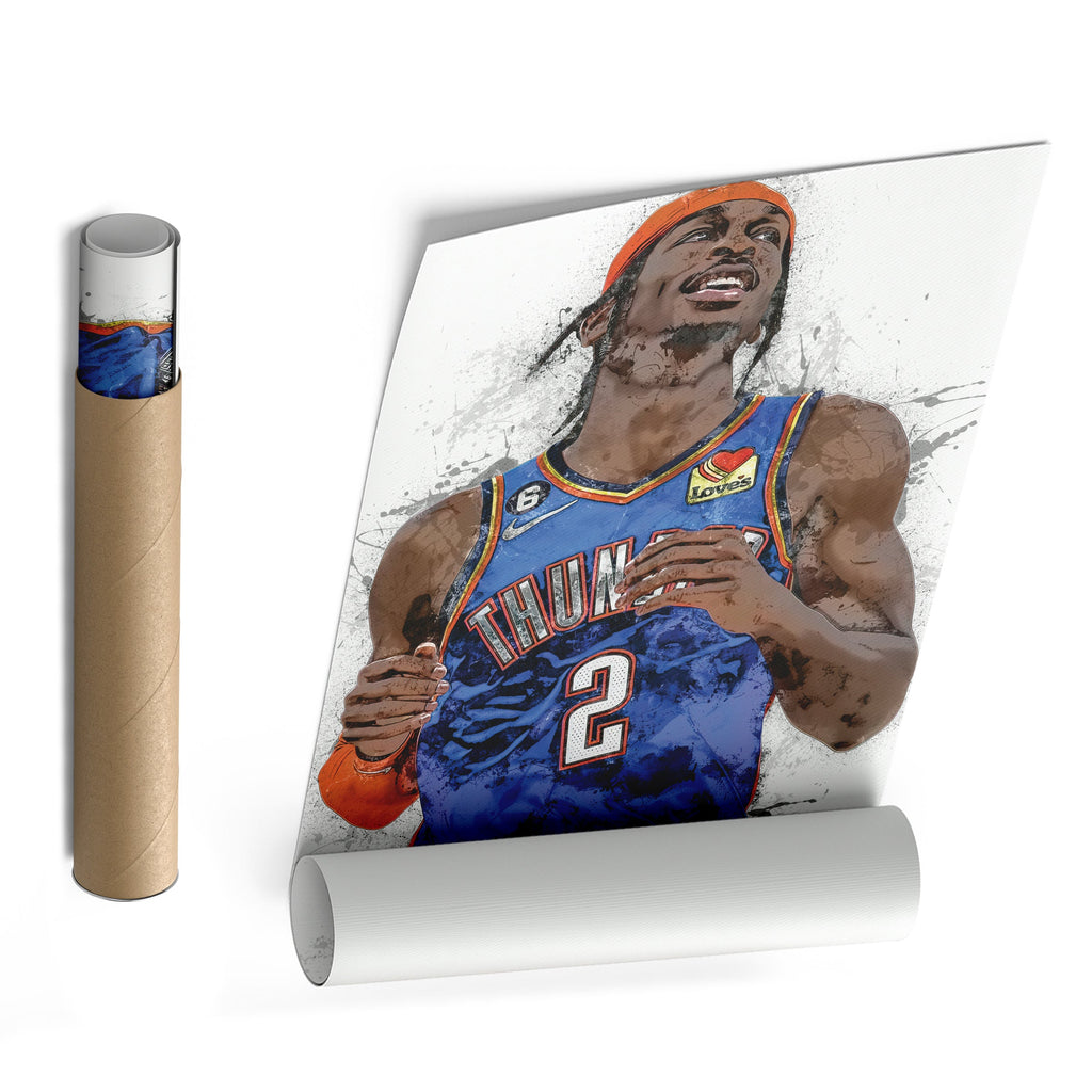 Shai Gilgeous-Alexander Canvas Art – Oklahoma City Thunder Wall Decor