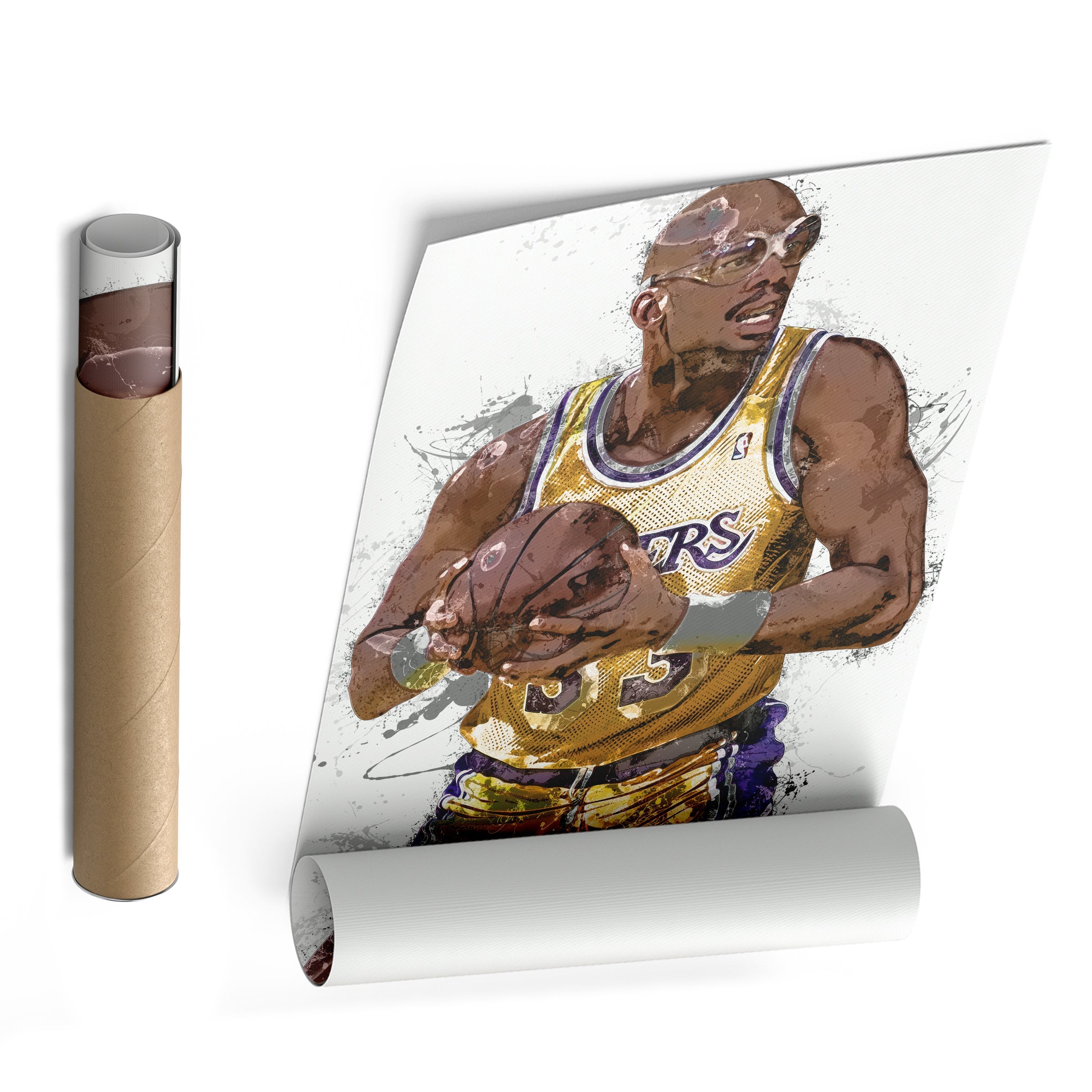 Kareem Abdul-Jabbar Canvas Art – Los Angeles Lakers Wall Decor