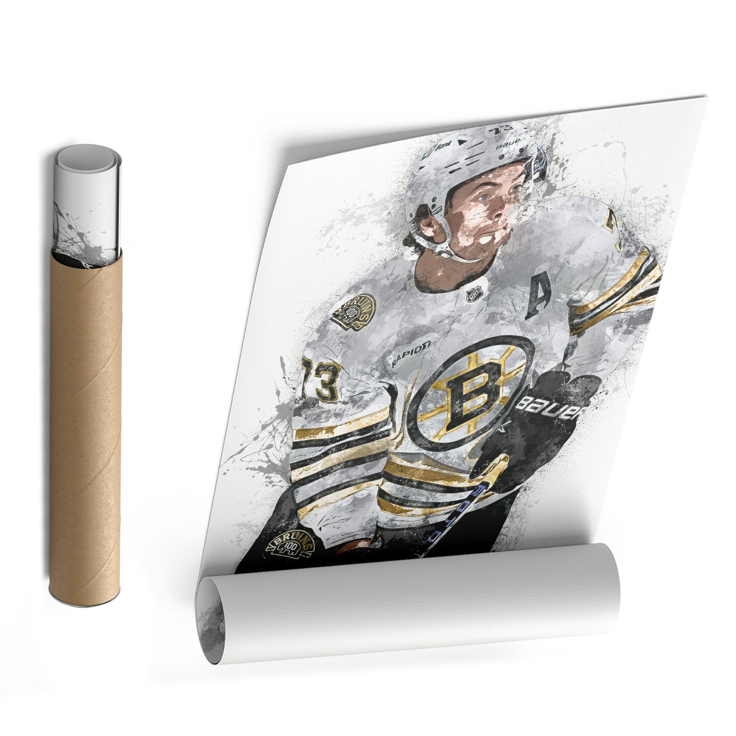 Charlie McAvoy Canvas Art – Boston Bruins Wall Decor