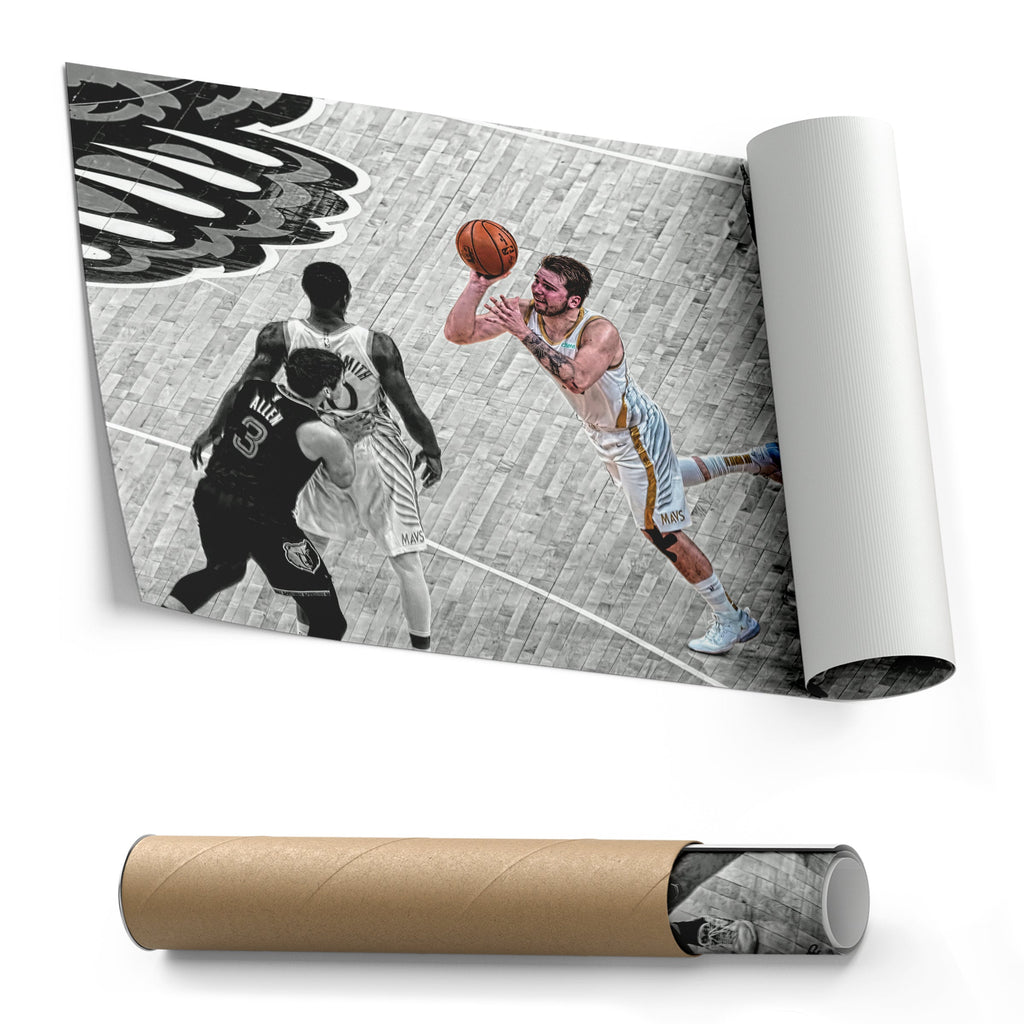Luka Doncic Canvas Art – Game Winner Floater Decor