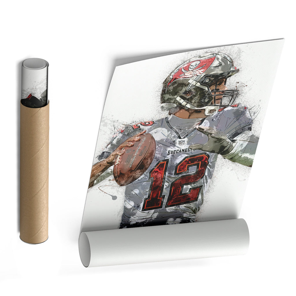 Tom Brady Canvas Art – Tampa Bay Buccaneers Wall Decor