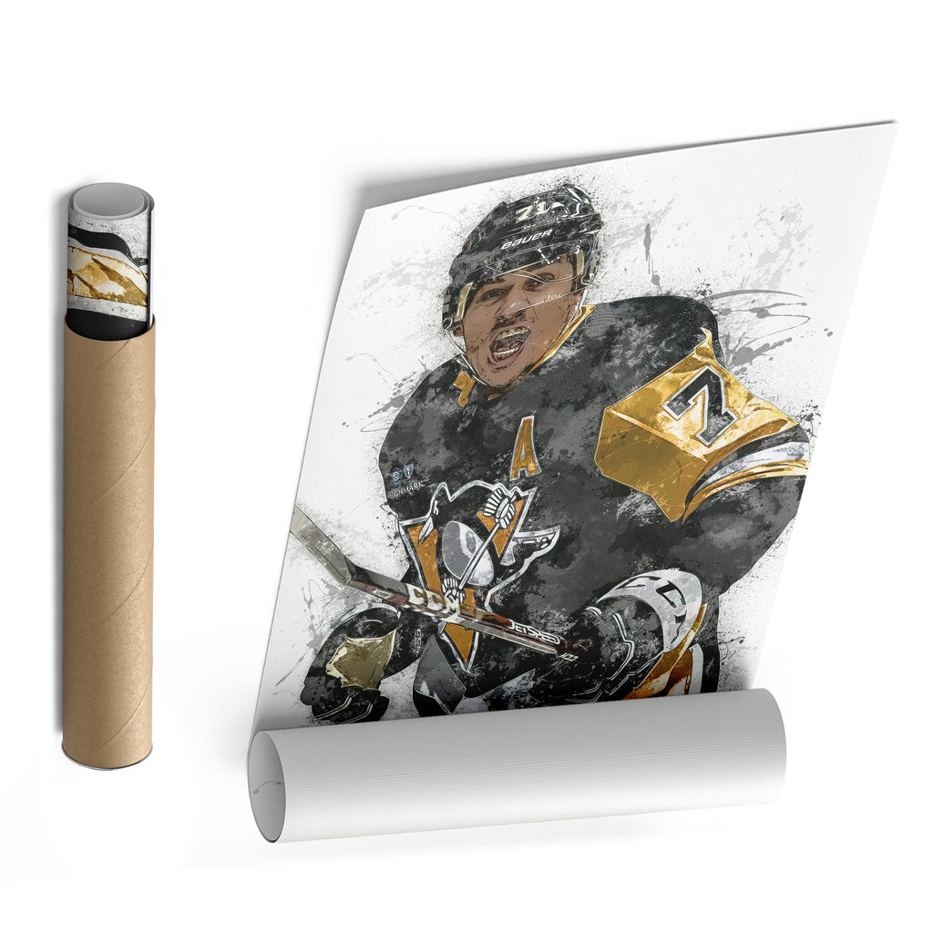 Evgeni Malkin Wall Art - Pittsburgh Penguins NHL Legend Canvas Print