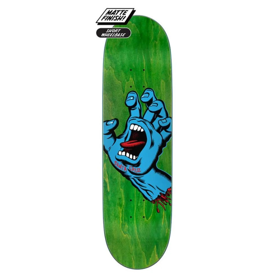 Santa Cruz Screaming Hand Skateboard Deck - 8.8" Green