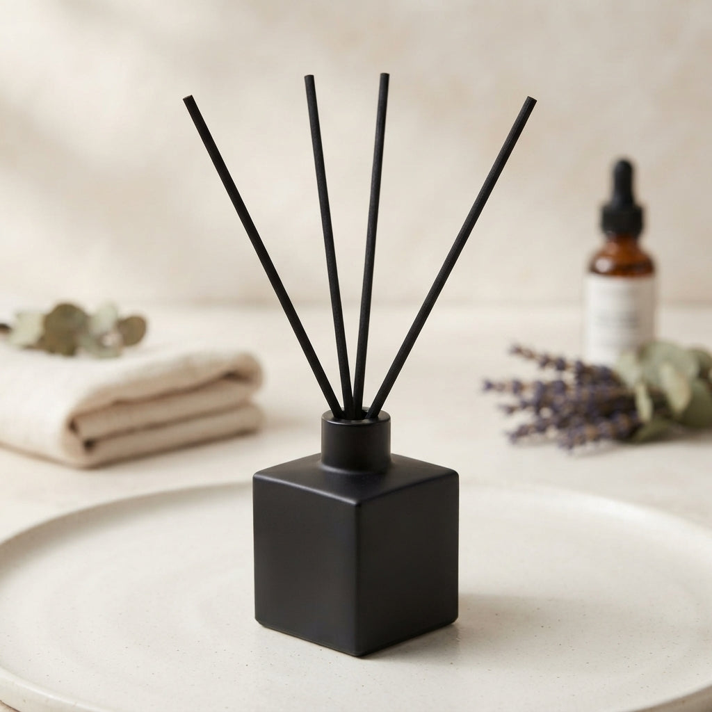 Bold & Masculine Reed Diffuser – Wood, Smoke & Obsidian