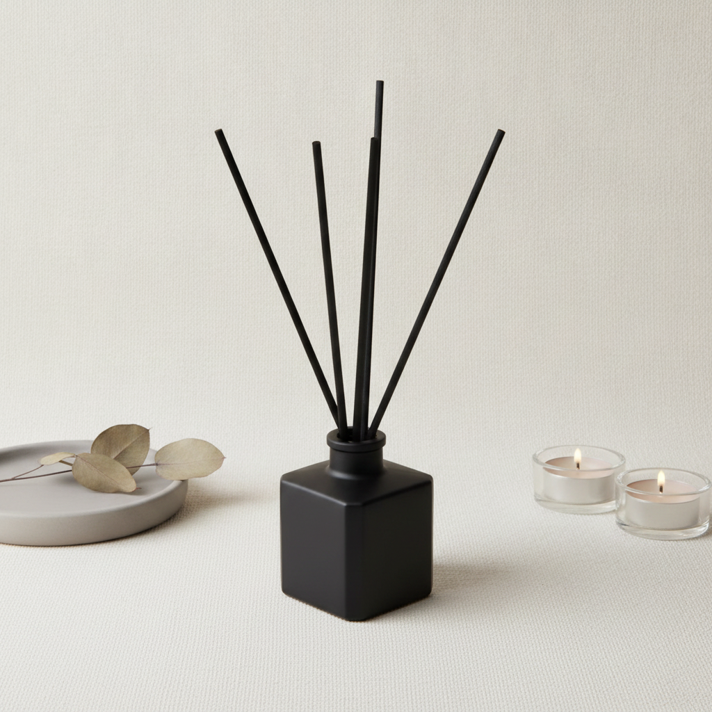 Bold & Masculine Reed Diffuser – Wood, Smoke & Obsidian