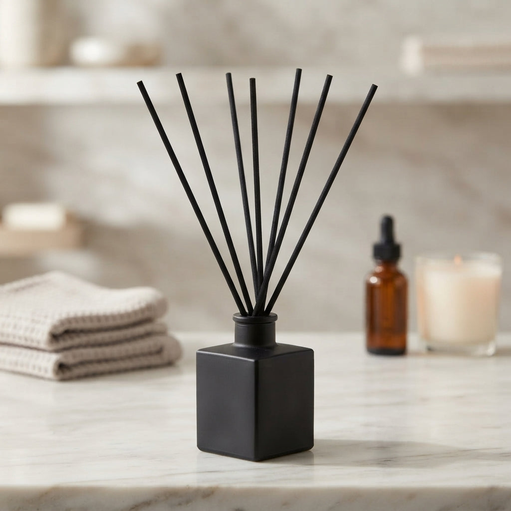 Bold & Masculine Reed Diffuser – Wood, Smoke & Obsidian