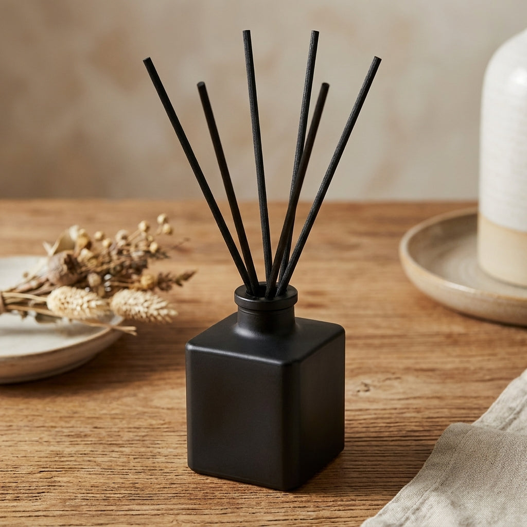 Bold & Masculine Reed Diffuser – Wood, Smoke & Obsidian