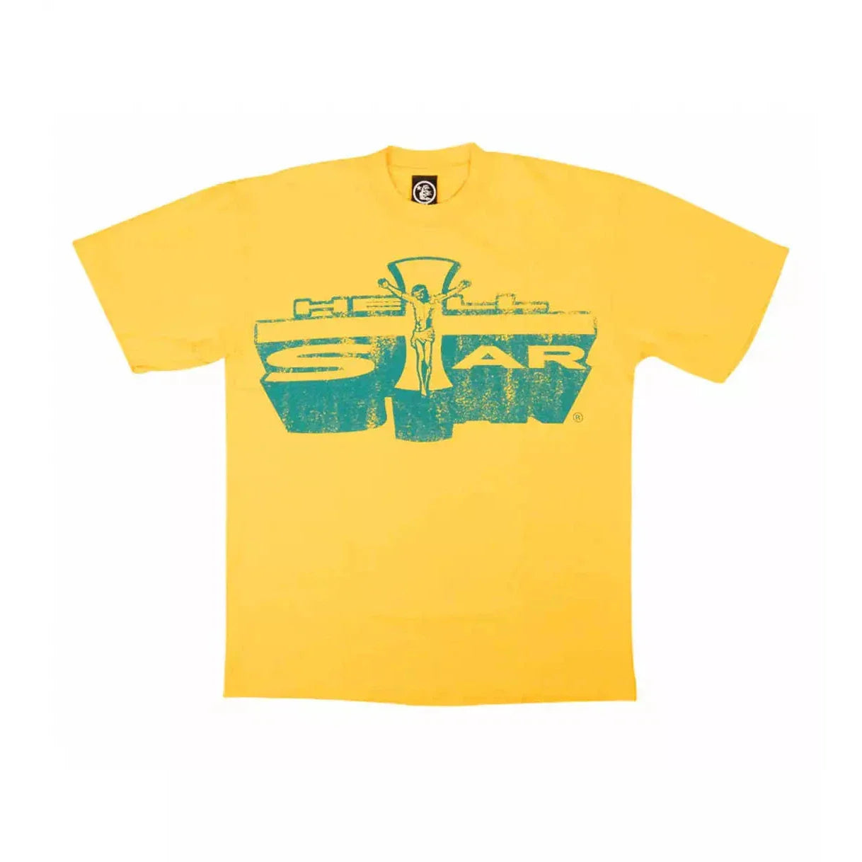 Hellstar Jesus Emblem T-Shirt Yellow