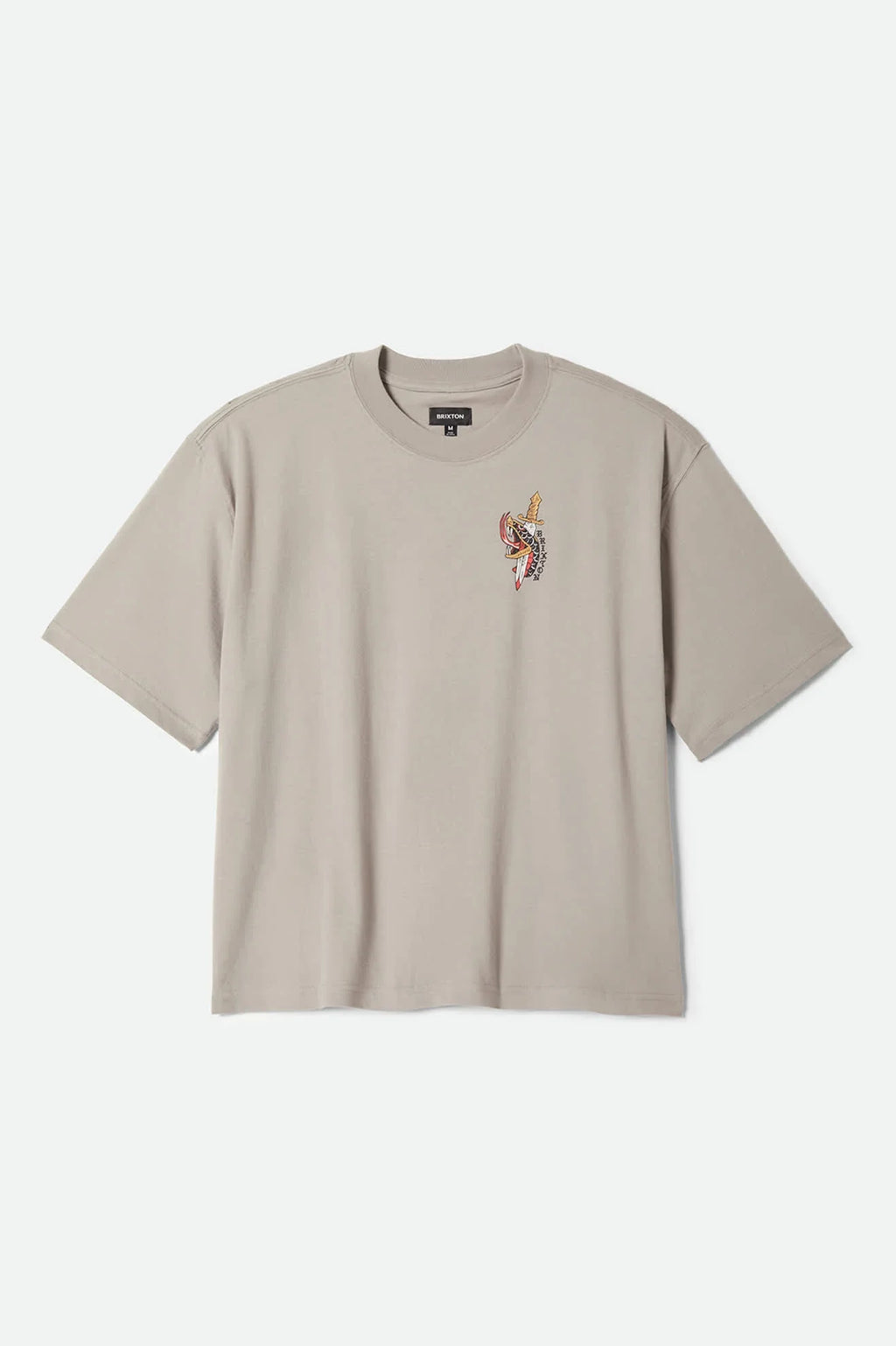 Brixton Sword Pebble Stone S/s Boxed Crop Tee Shirt