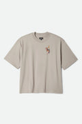 Brixton Sword Pebble Stone S/s Boxed Crop Tee Shirt