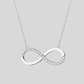 Sparkle Infinity Pendant Necklace - Hypoallergenic 925 Sterling Silver with Austrian AAAA Zirconia