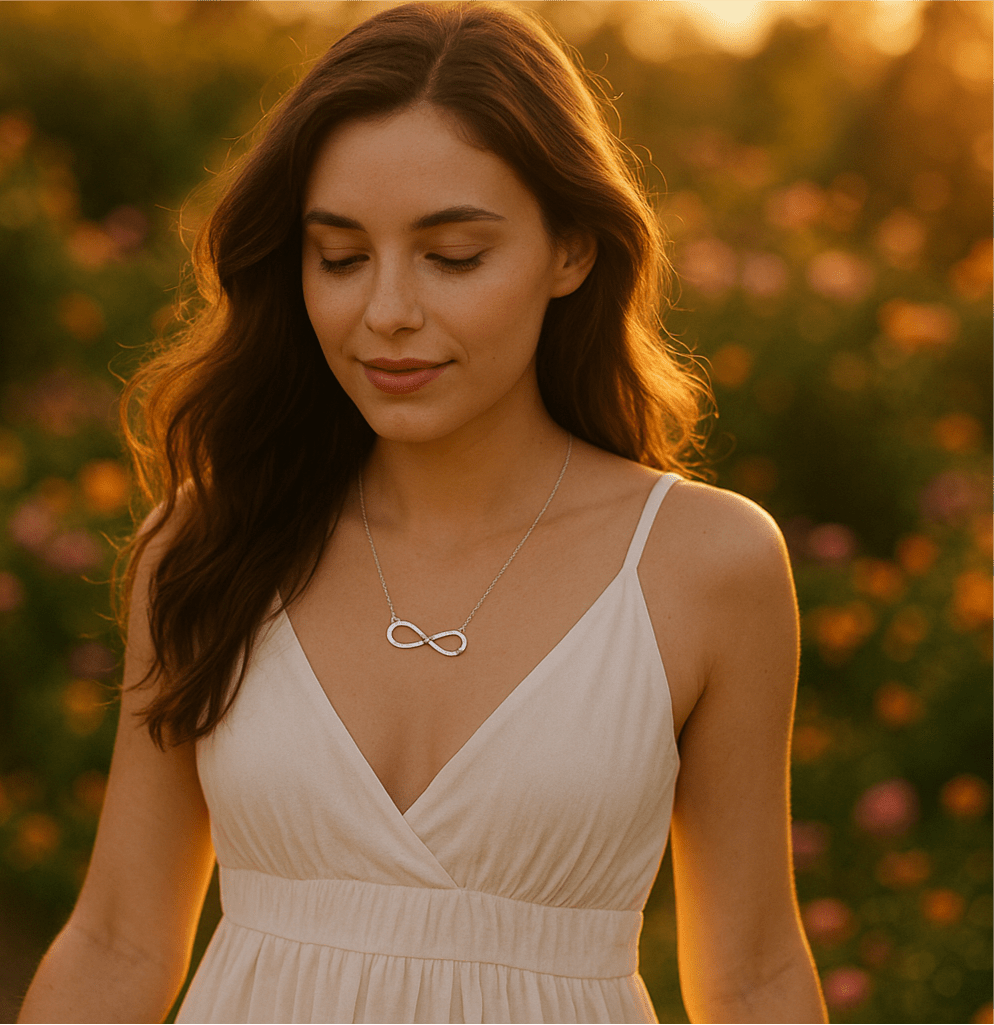 Sparkle Infinity Pendant Necklace - Hypoallergenic 925 Sterling Silver with Austrian AAAA Zirconia