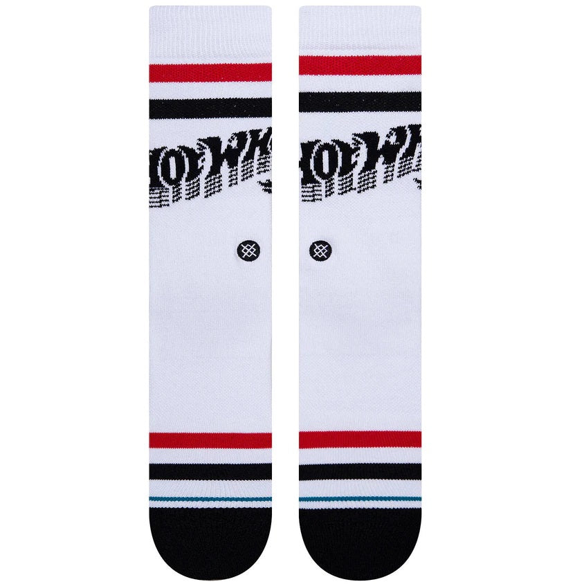 Stance Hot Wheels Fade Kids Crew Socks - White