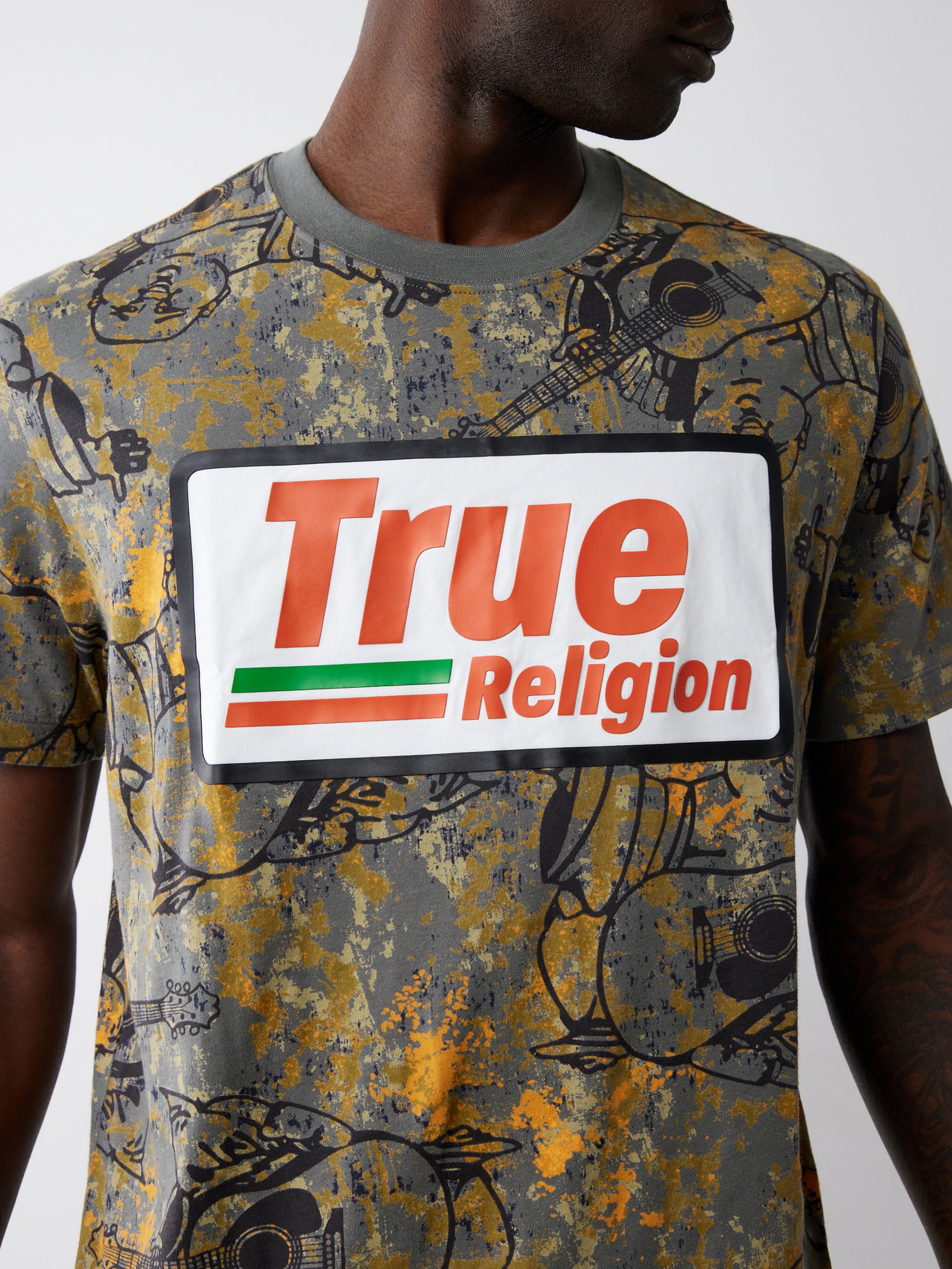 True Religion Buddha Camo Tee