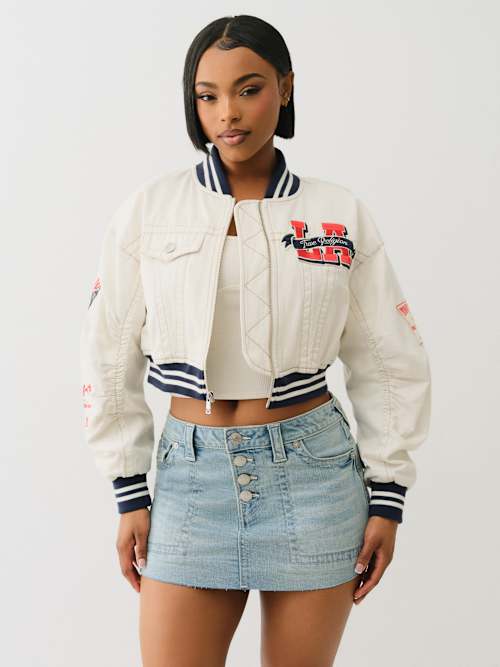 True Religion Varsity Bomber Jacket